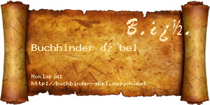 Buchbinder Ábel névjegykártya